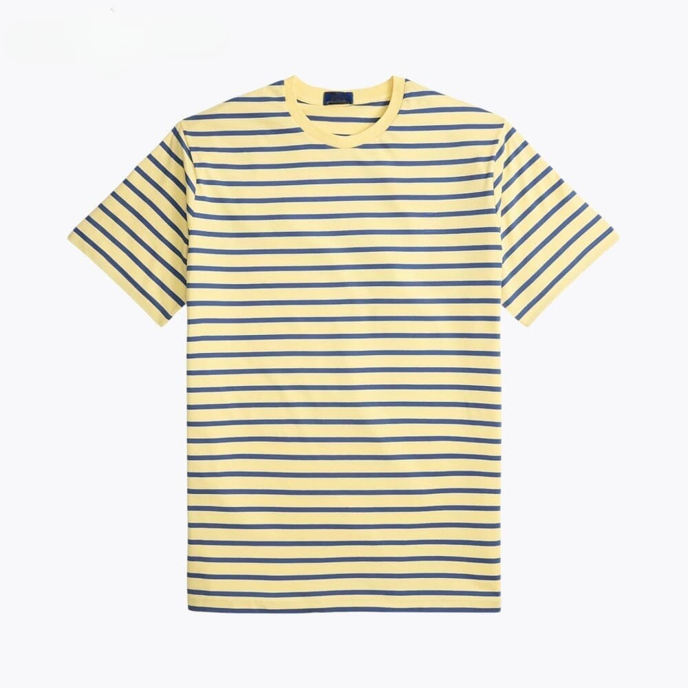 Gestreiftes Jersey-T-Shirt mit Rundhalsausschnitt