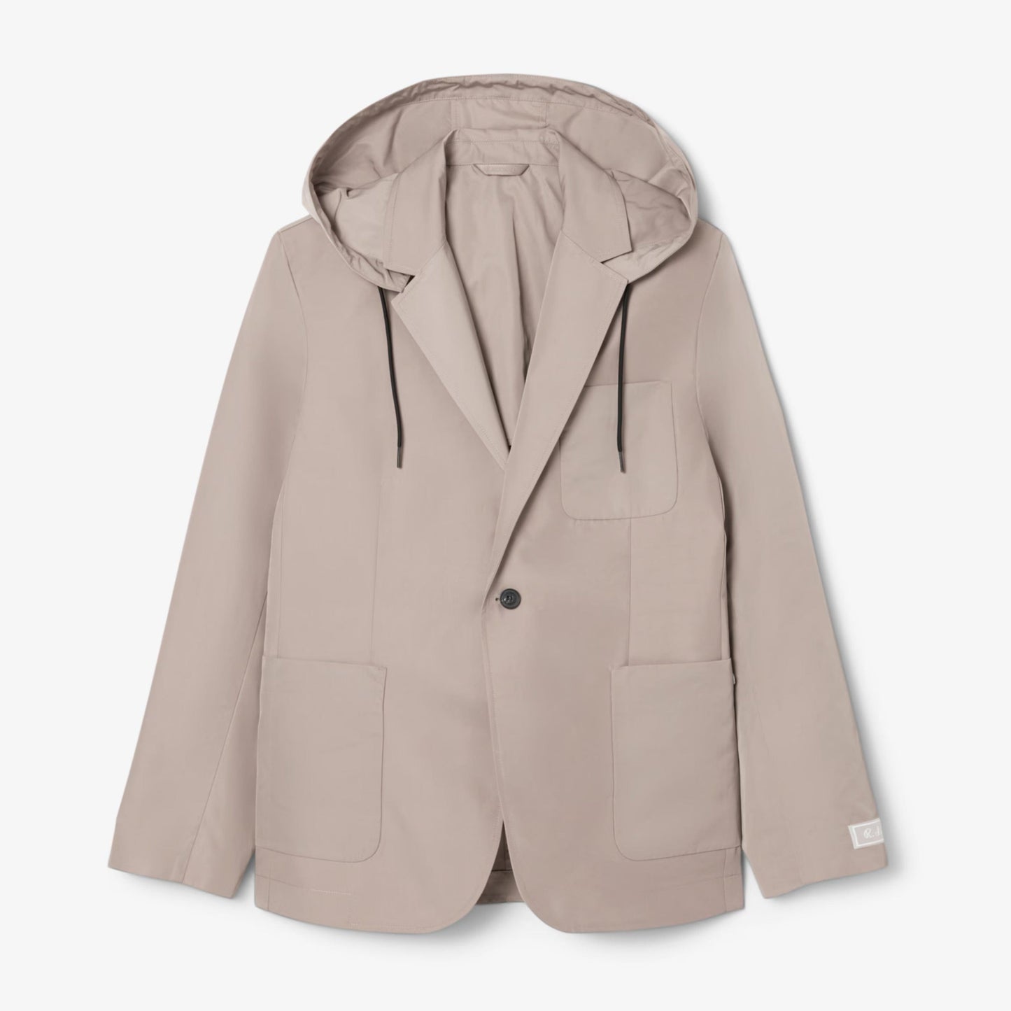 Twill-Blazer mit Kapuze