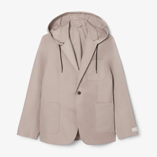 Twill-Blazer mit Kapuze
