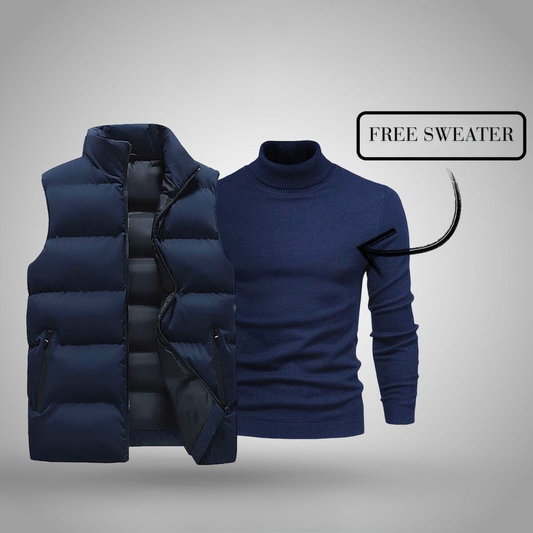 Weste + exklusiver Gratis-Pullover (AUSVERKAUF)