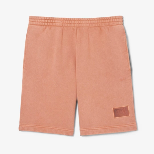 Baumwoll-Fleece-Shorts im Used-Look